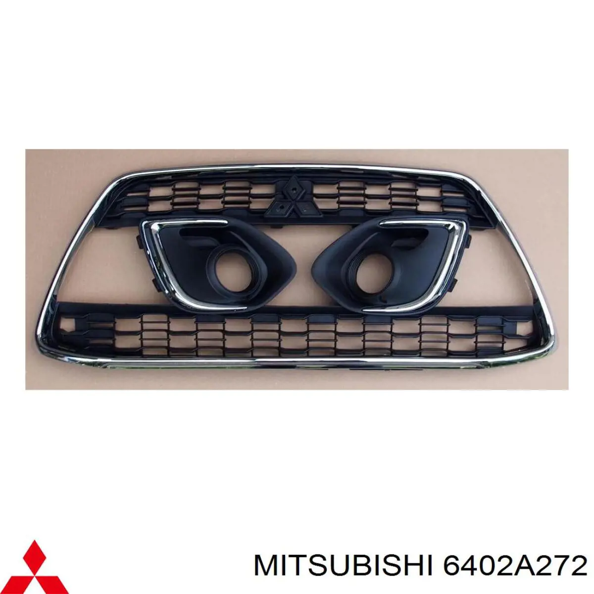 Решітка переднього бампера, центральна Mitsubishi ASX (GA) (Міцубісі Асх)