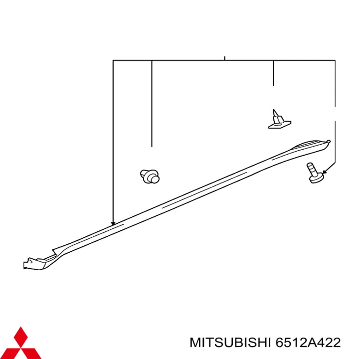 Накладка зовнішня (молдинг) порога, правий на Mitsubishi Outlander (GF, GG)