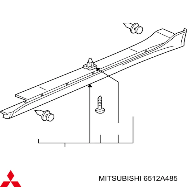 Накладка зовнішня (молдинг) порога, лівий Mitsubishi Lancer 10 (CY_A, CZ_A) (Міцубісі Лансер)