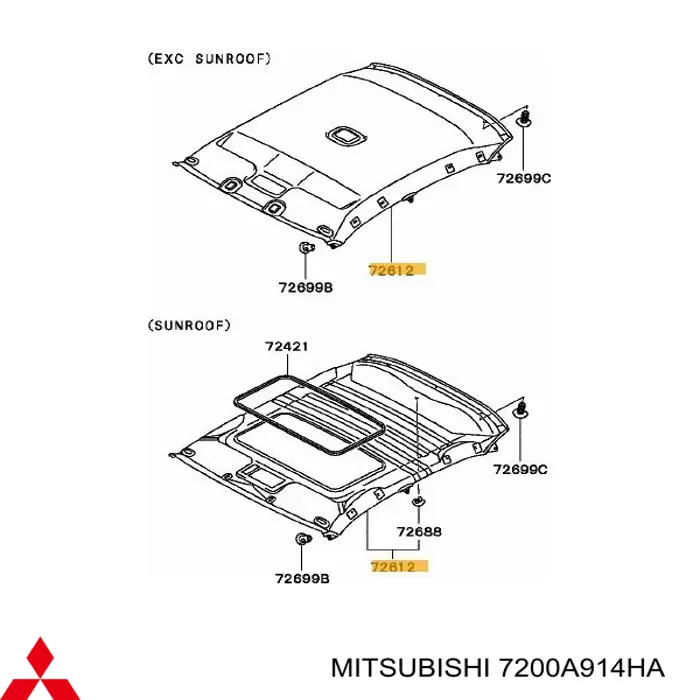 7200A914HA Mitsubishi Оббивка кузова