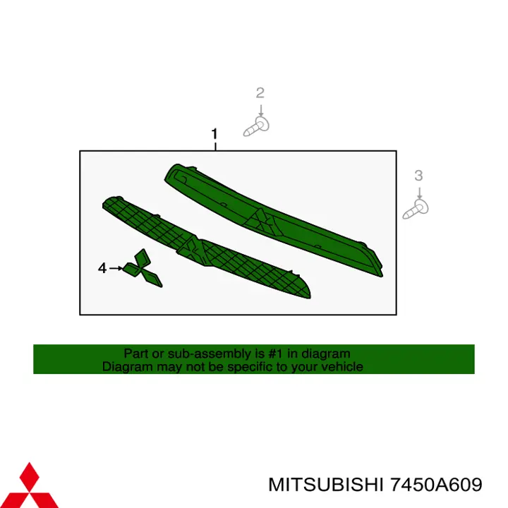 Облицювання радіатора Mitsubishi 7450A609 ціна, від 26.30 USD