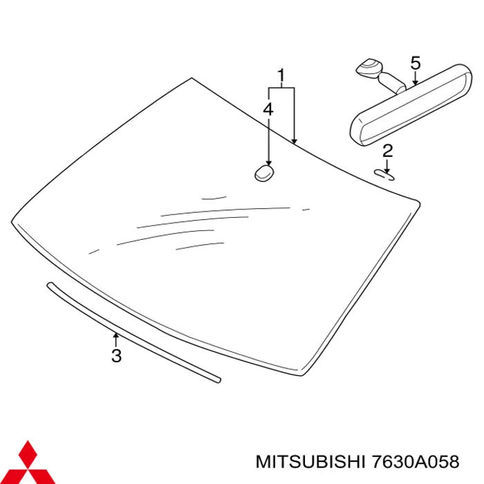 Дзеркало внутрішнє, салону Mitsubishi Outlander (GF, GG) (Міцубісі Аутлендер)