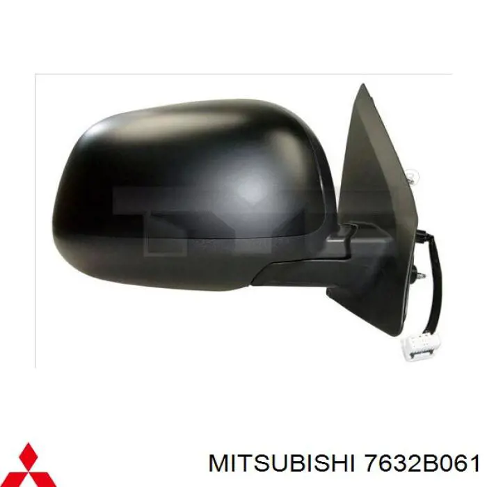 7632B061 Mitsubishi Дзеркало заднього виду, ліве