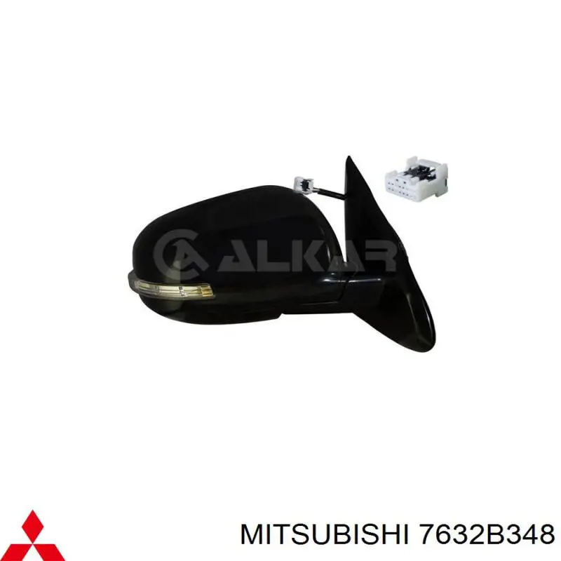 Праве бічне дзеркало Mitsubishi 7632B348 ціна, від 158.37 USD