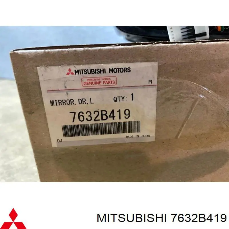 Ліве бічне дзеркало Mitsubishi 7632B419 ціна, від 195.26 USD