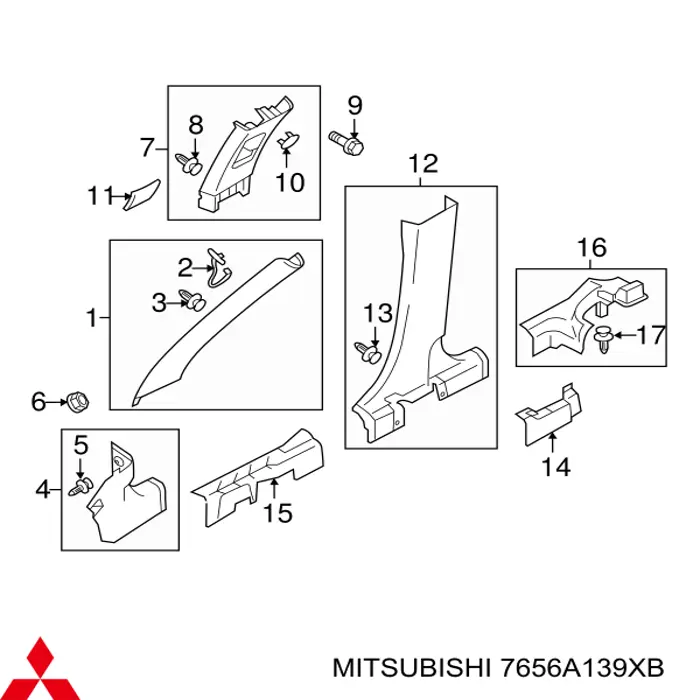  Mitsubishi 7656A139XB ціна, від 18.96 USD