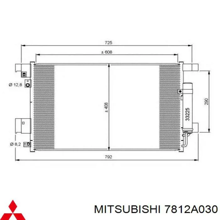 Радіатор кондиціонера 7812A030 Mitsubishi