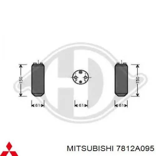 7812A095 Mitsubishi ресивер-осушувач кондиціонера