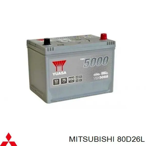 Батарея акумуляторна Mitsubishi 80D26L ціна, від 120.72 USD
