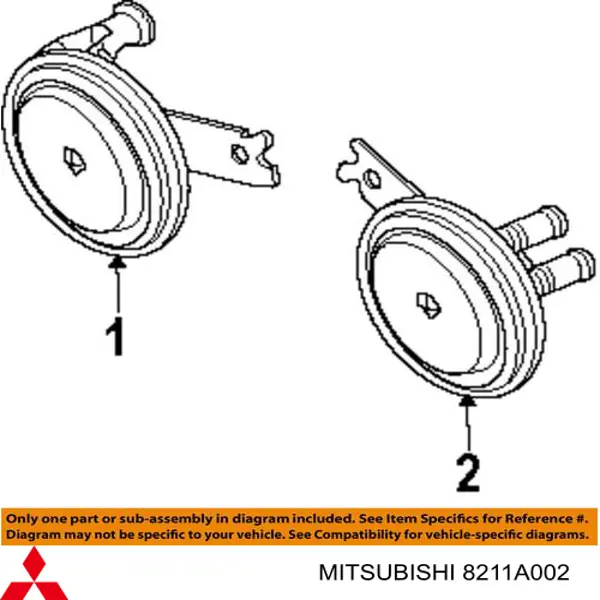 Сигнали звукові Mitsubishi 8211A208 ціна, від 6.09 USD