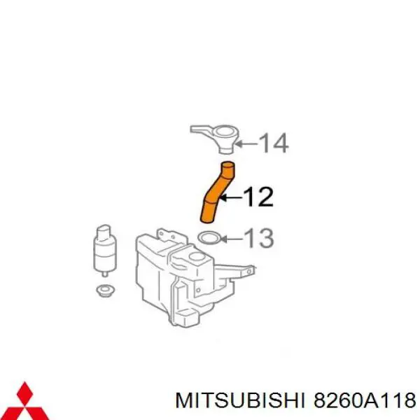 8260A118 Mitsubishi горловина бачка омивача