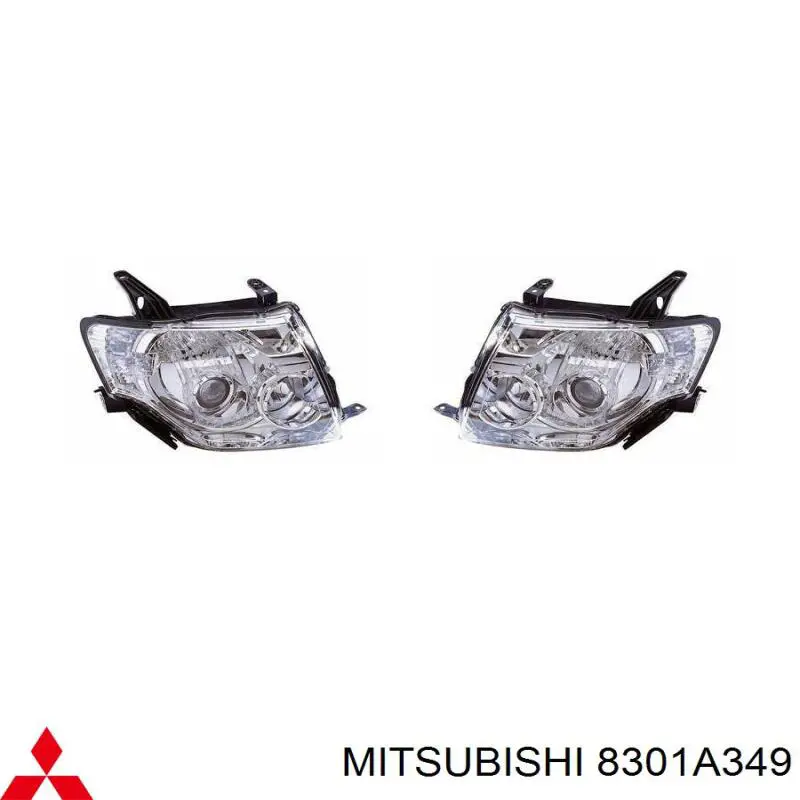 Права блок фара Mitsubishi 8301A349 ціна, від 104.56 USD