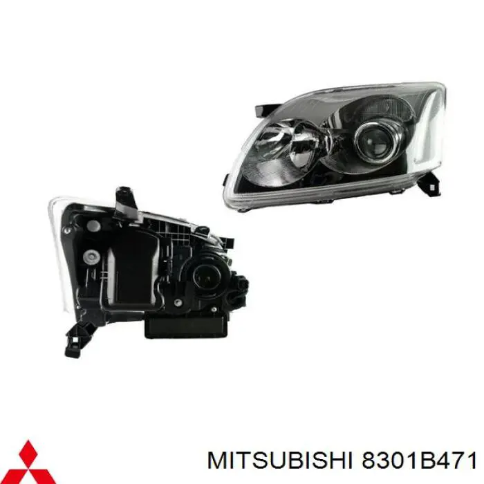 Купити 8301B471 Mitsubishi Основна фара в зборі ліва