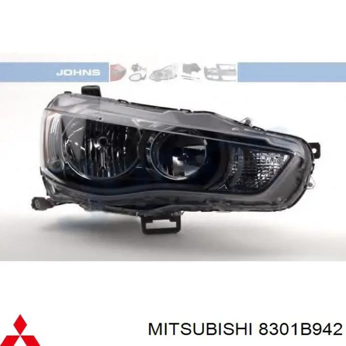 Фара правая Mitsubishi 8301B942 ціна, від 179.13 USD