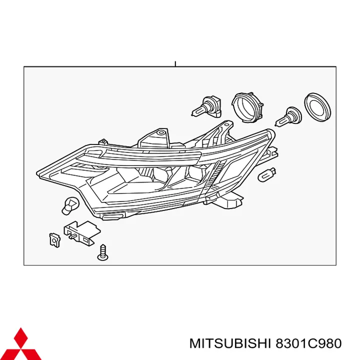 Фара права Mitsubishi Outlander (Міцубісі Аутлендер)