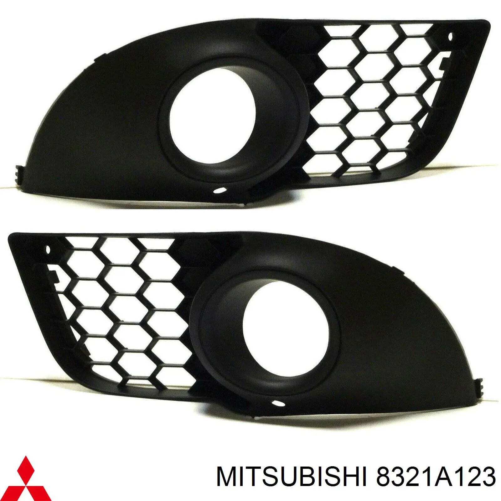 8321A123 Mitsubishi заглушка/ решітка протитуманних фар бампера переднього, ліва
