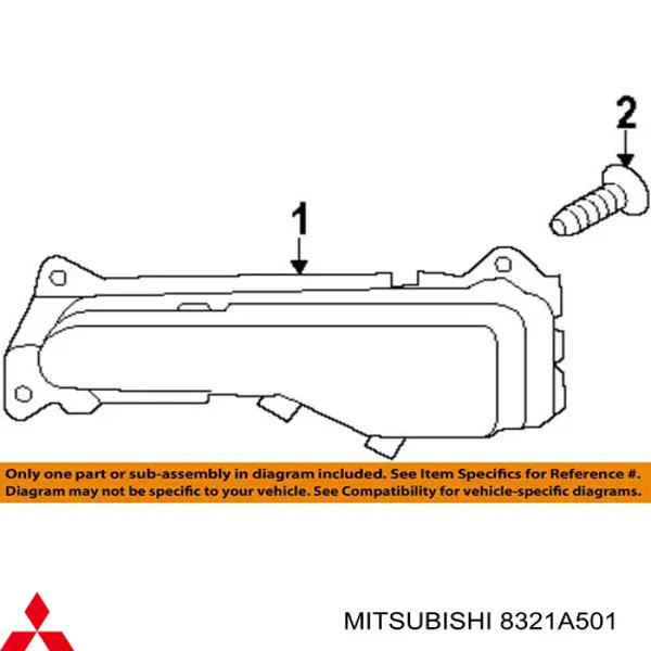 Купити 8321A501 Mitsubishi Фара протитуманна, ліва