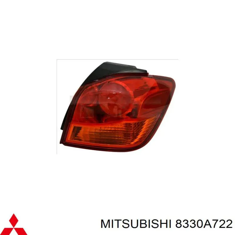 Задній правий зовнішній ліхтар Mitsubishi 8330A722 ціна, від 104.12 USD