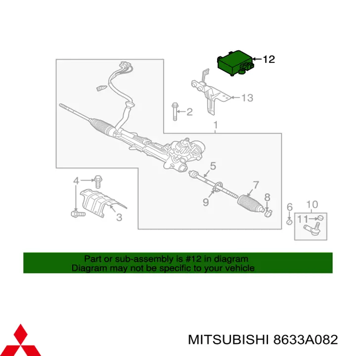 8633A082 Mitsubishi Блок управління електропідсилювача керма