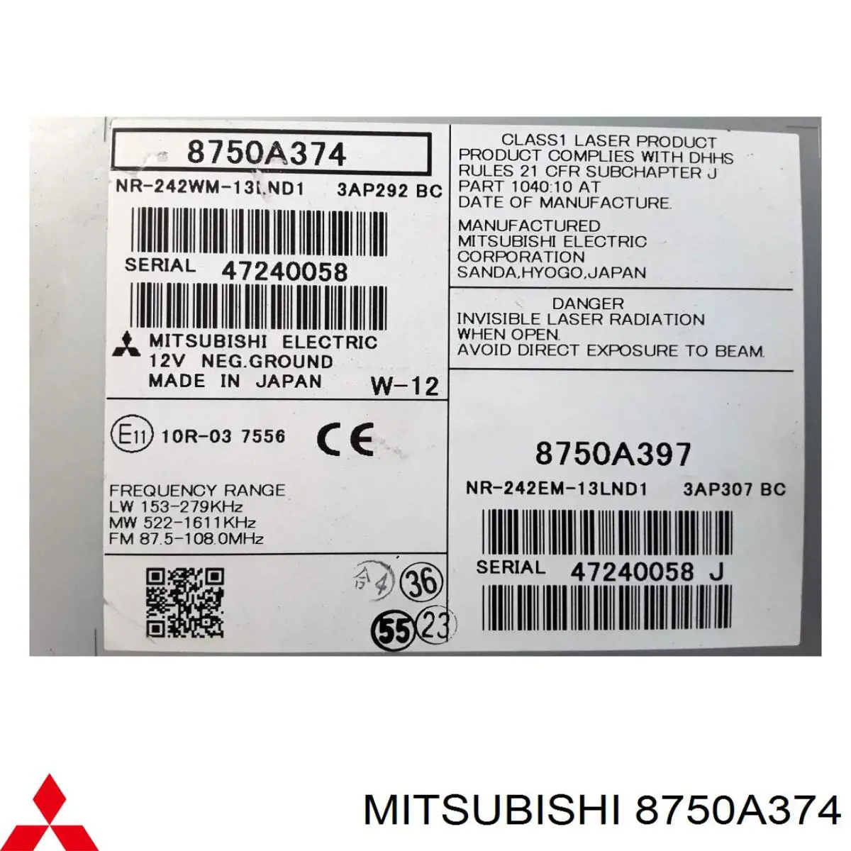  Mitsubishi 8750A374 ціна, від 133.53 USD