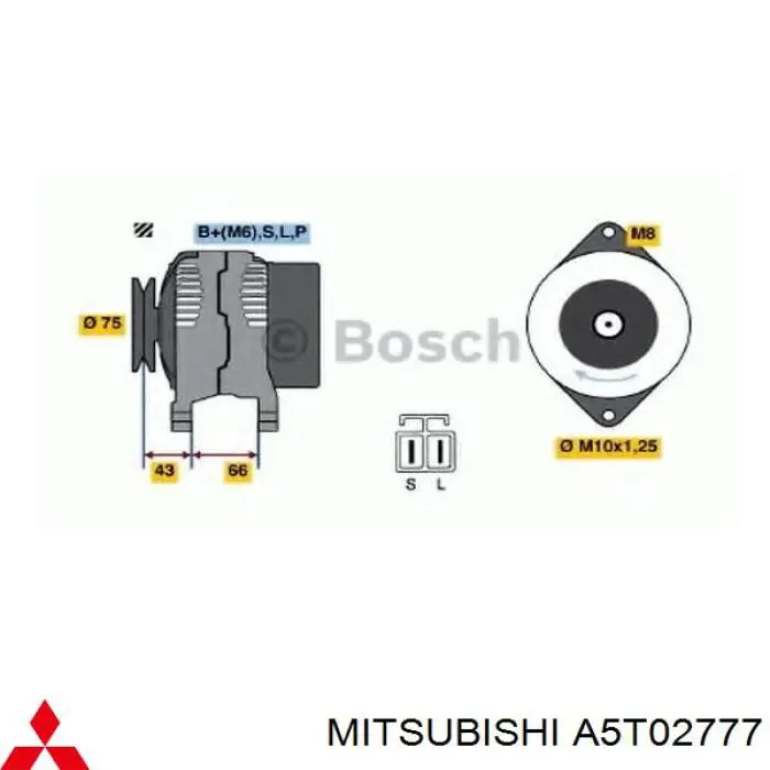Генератор B61V18300 Mazda