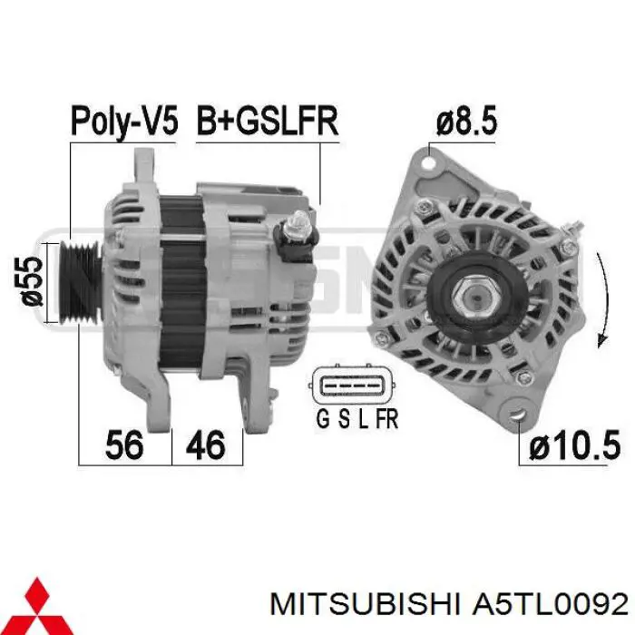 A5TL0092 Mitsubishi генератор