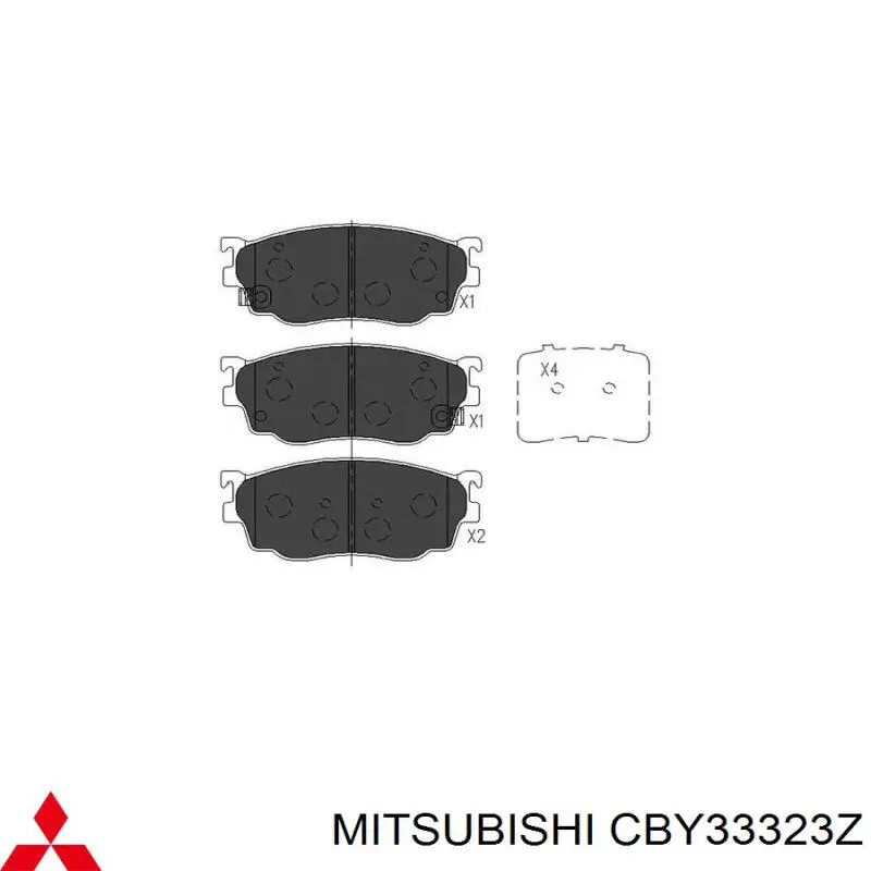 Колодки гальмівні передні, дискові CBY33323Z Mitsubishi