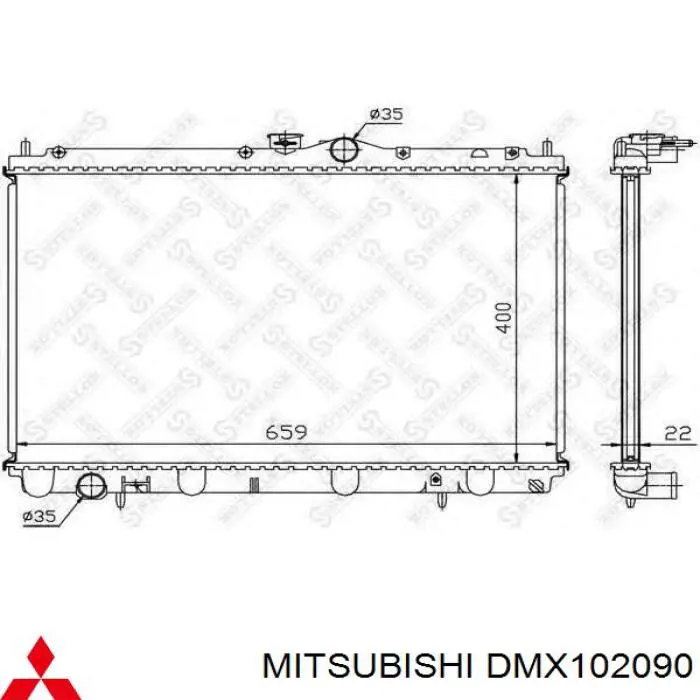 Купити DMX102090 Mitsubishi Радіатор двигуна