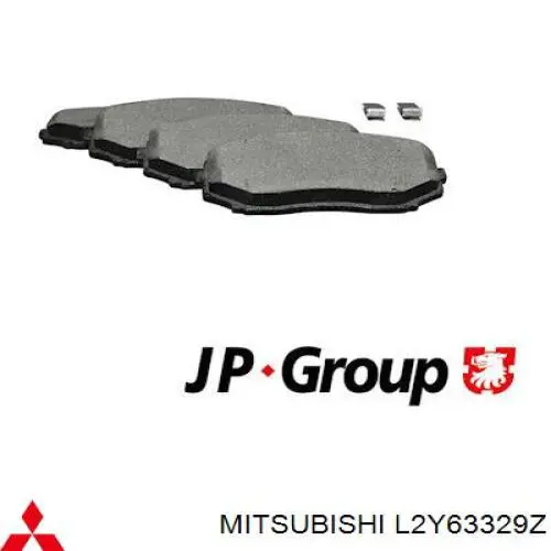 Колодки гальмівні передні, дискові L2Y63329Z Mitsubishi