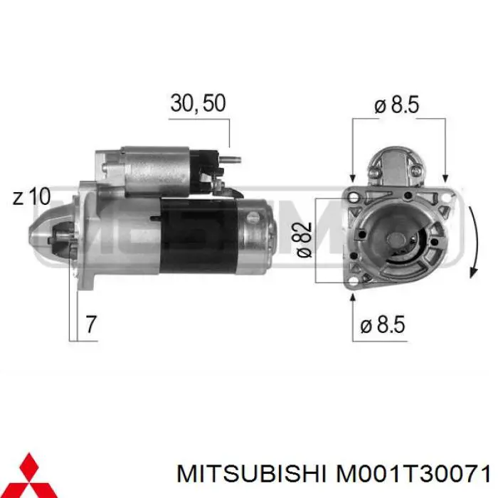 M001T30071 Mitsubishi Стартер двигуна