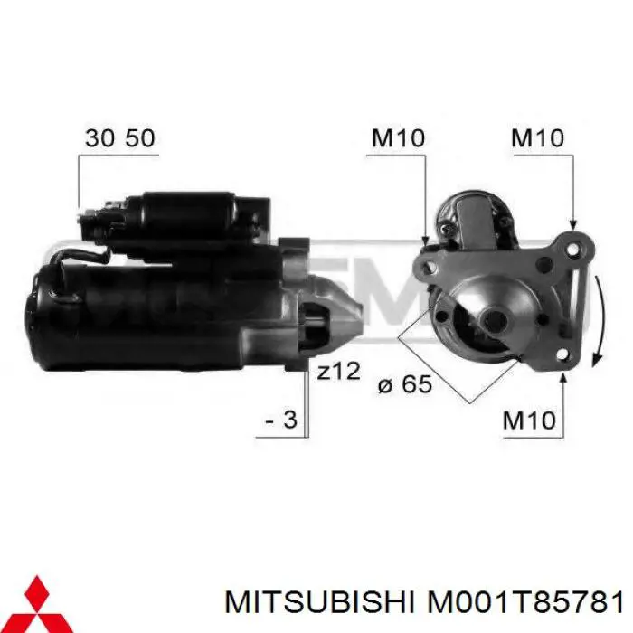Стартер M001T85781 Mitsubishi