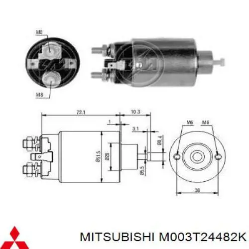 Стартер M003T24482K Mitsubishi