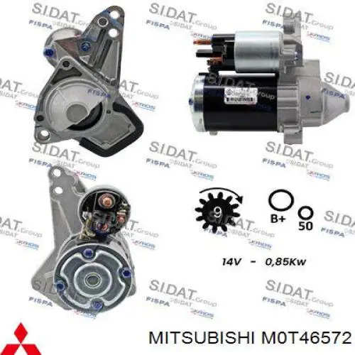 Стартер M0T46572 Mitsubishi