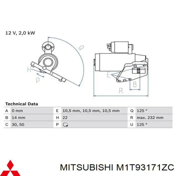 M1T93171ZC Mitsubishi стартер