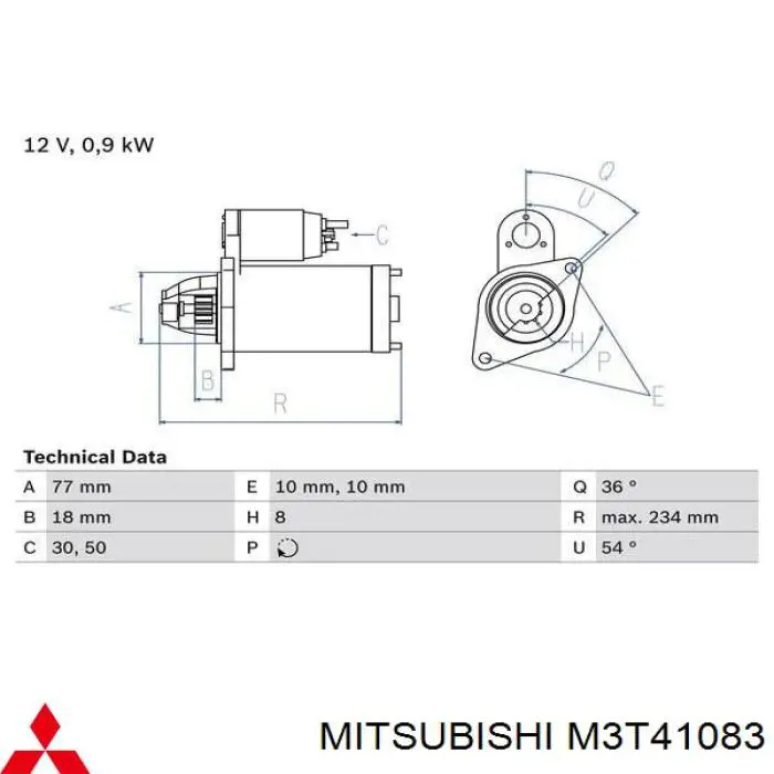 Купити M3T41083 Mitsubishi Стартер