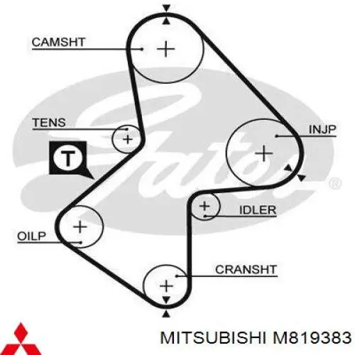 Ремінь ГРМ M819383 Mitsubishi