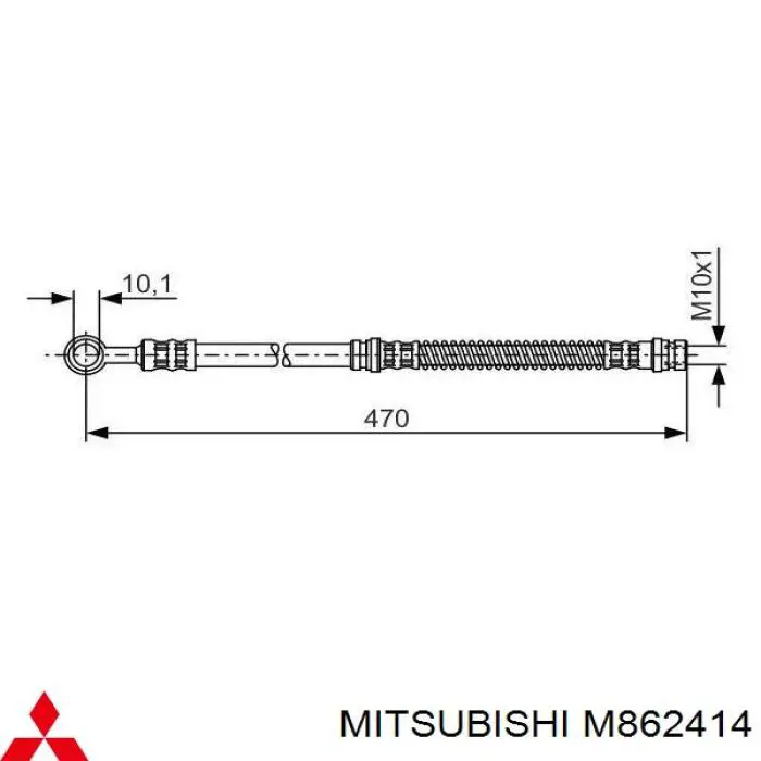 M862414 Mitsubishi шланг гальмівний передній