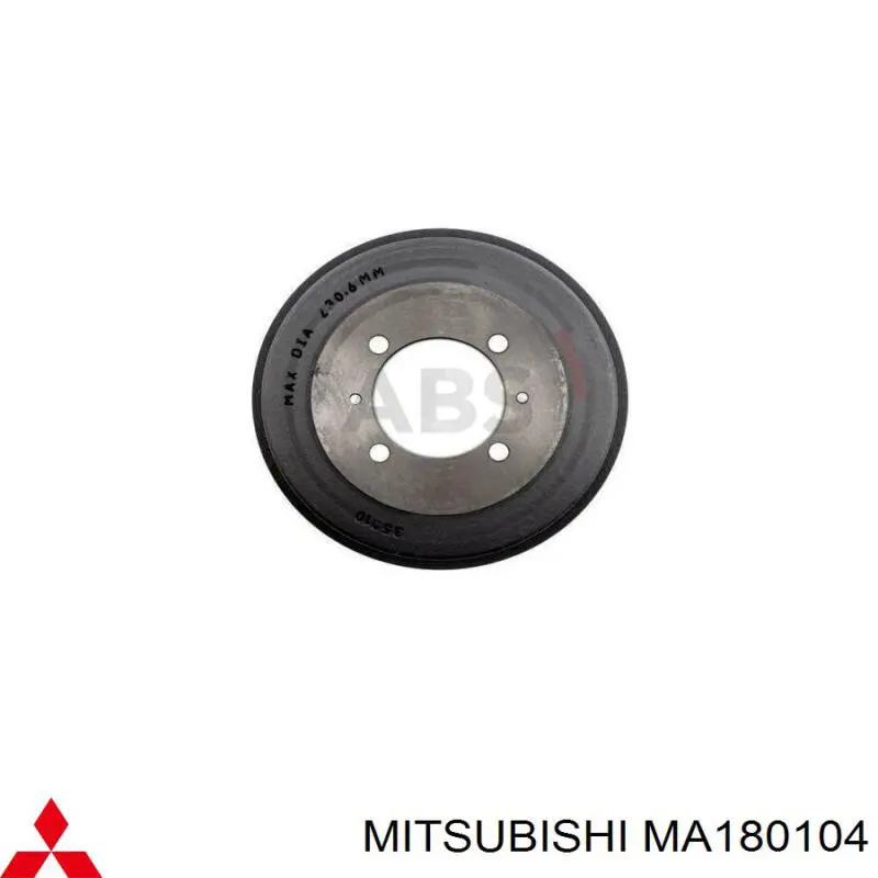 Барабан гальмівний задній Mitsubishi Space Runner (N1W, N2W) (Міцубісі Спейс раннер)