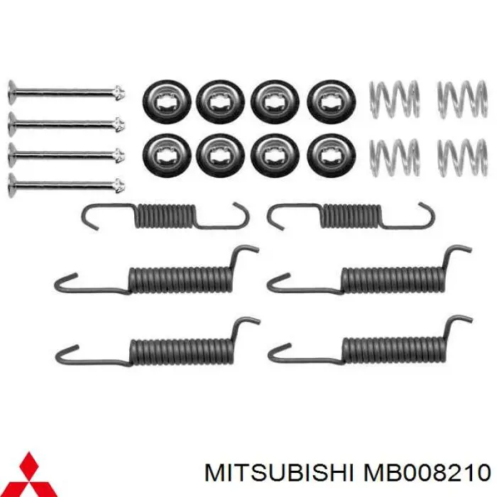 MB008210 Mitsubishi Монтажний комплект задніх барабанних колодок