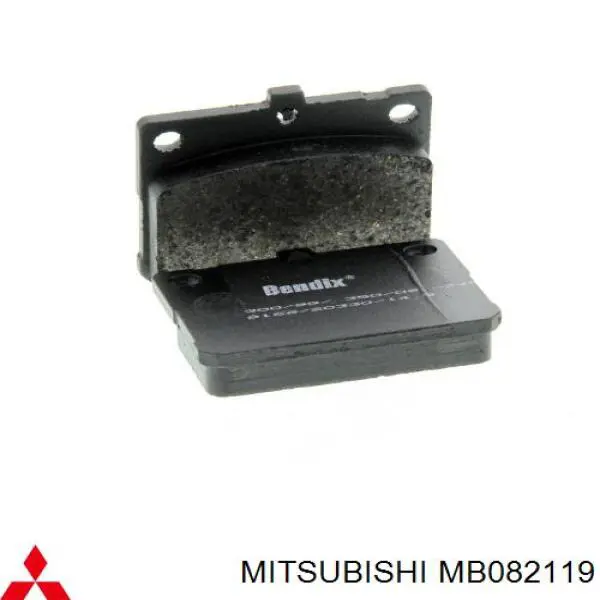 MB082119 Mitsubishi колодки гальмівні передні, дискові