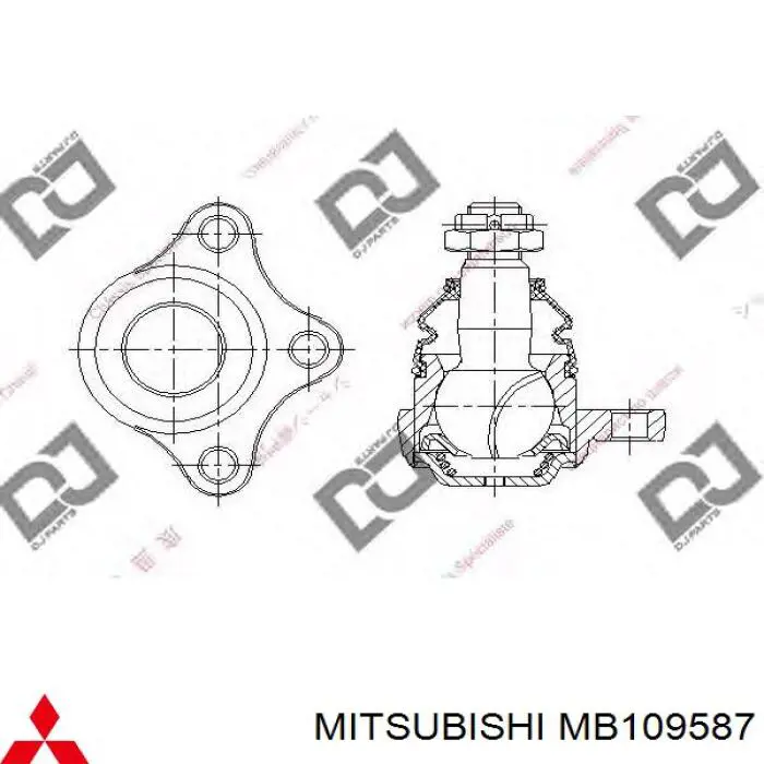 Кульова опора, нижня, ліва MB175544 Hyundai/Kia