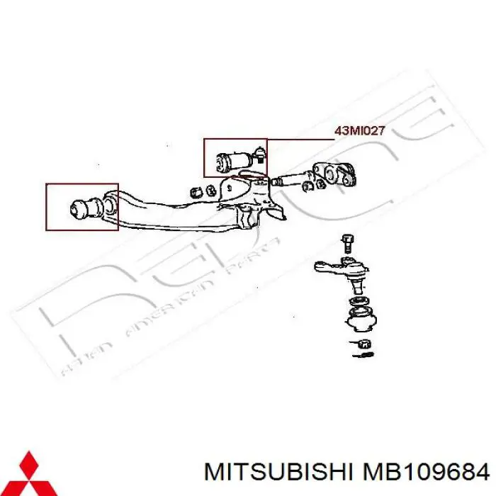 С/блок нижнього важеля Mitsubishi MB109684