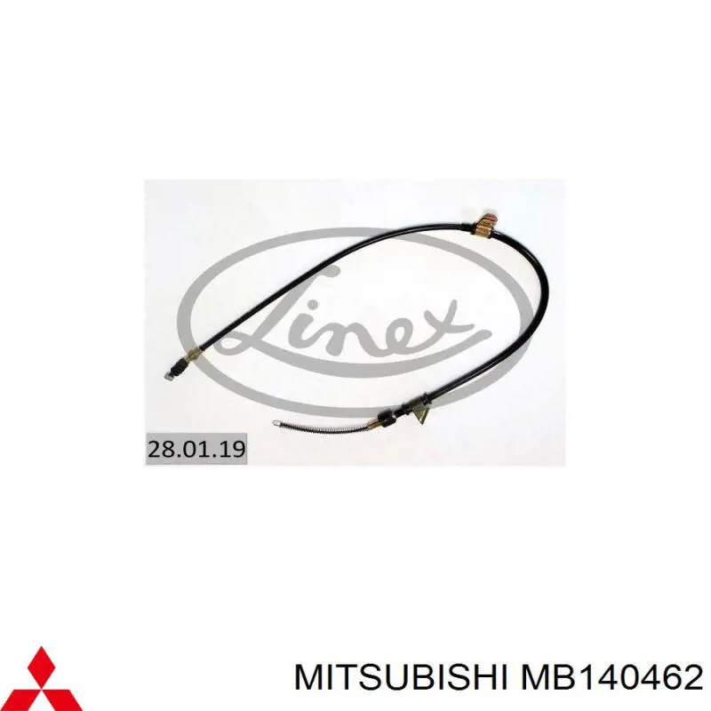 Трос стоянкового гальма задній лівий Mitsubishi MB140462 ціна, від 25.61 USD