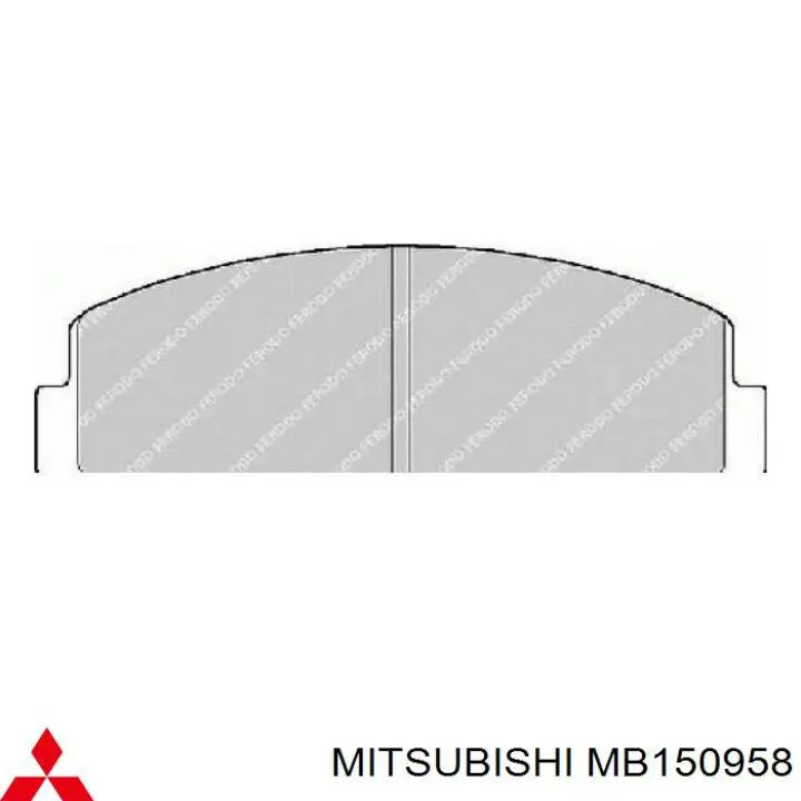 MB150958 Mitsubishi колодки гальмові задні, дискові