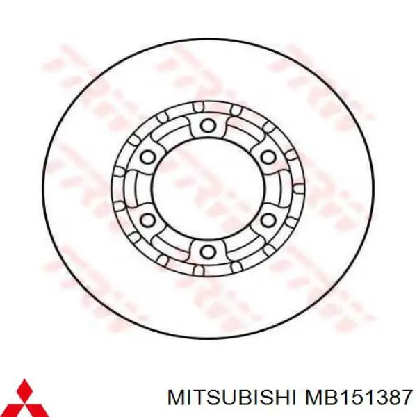 Диск переднього гальма Mitsubishi MB151387 ціна, від 61.93 USD