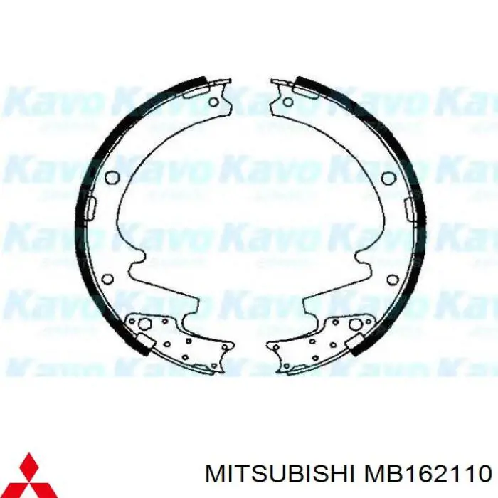 MB162110 Mitsubishi Колодки гальмівні задні, барабанні
