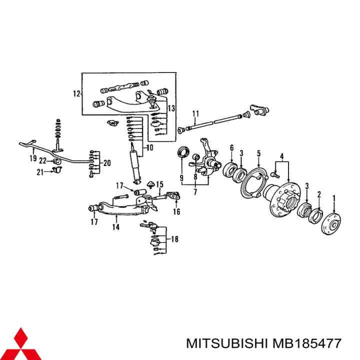 Стойка переднего стабилизатора  MITSUBISHI MB185477