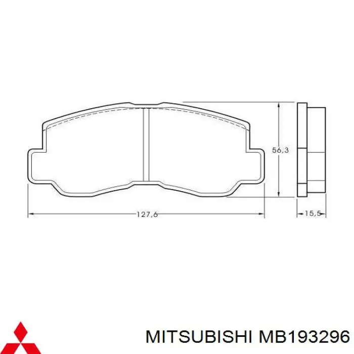 Колодки гальмівні передні, дискові MB193296 Mitsubishi