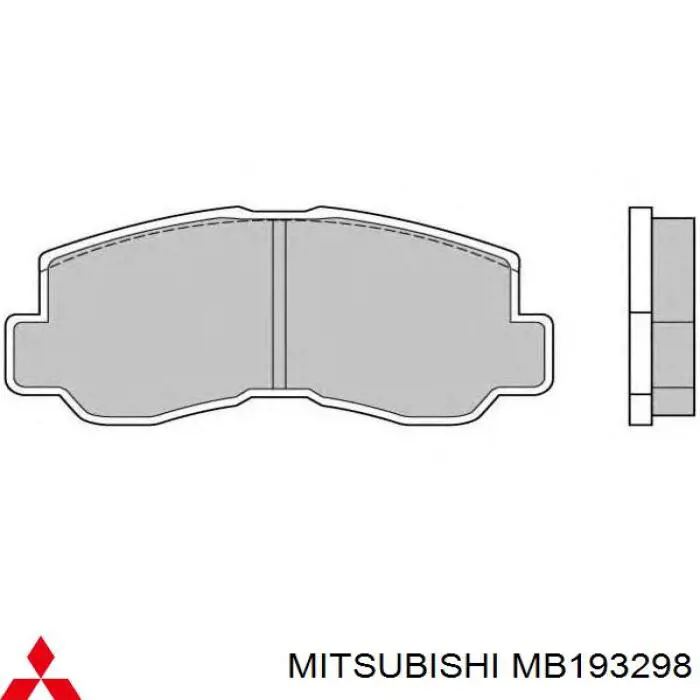 MB193298 Mitsubishi колодки гальмівні передні, дискові