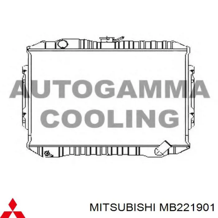 Радіатор охолодження двигуна MB221901 Mitsubishi